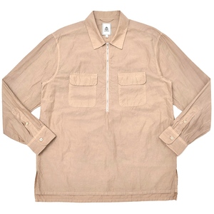 mando(マンドー)<br>コットンシルクガーメントダイハーフジッププルオーバーシャツ 8195-001 11081400037