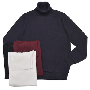 Cruciani(クルチアーニ)<br>27ゲージ×9ゲージウールソリッドタートルネックニット CU094A.D01F6V/22LM 16082002022