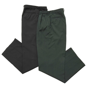 mando(マンドー)<br>ガーメントダイウールポリエステルヘリンボーン3Pワイドパンツ 8398-005 13082402037