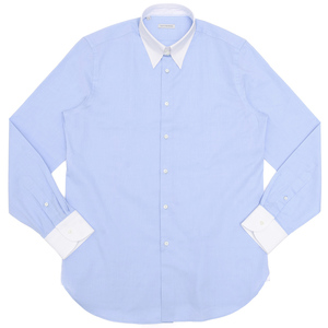 GUY ROVER(ギ ローバー)<br>コットンピンオックスソリッドタブカラークレリックシャツ W2800/591104 11191205027