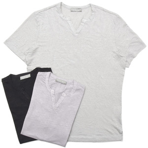 GIRELLI BRUNI(ジレッリ ブルーニ)<br>ガーメントダイリネンジャージS/Sクルーネックスキッパーカットソー L715CB 12191004022