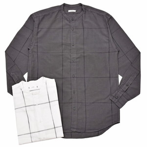 moncao(モンサオ)<br>カディコットンオーバーペーンバンドカラーシャツ MON1-02 11091400136