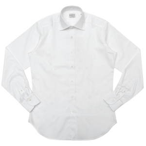 Bagutta(バグッタ)<br>コットンピンオックスソリッドセミワイドカラーシャツ 389GL/CN3448 11191200054