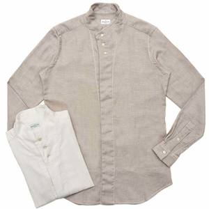 Bagutta(バグッタ)<br>コットンダイアゴナルフランネルソリッドハイネックシャツ NECK GBL/09553 11092001054