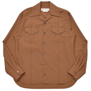 MARNI(マルニ)<br>ウールトロピカルオープンカラーワークシャツ CUMU0085AOS4545500M 11092400138