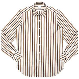 Maria Santangelo(マリア サンタンジェロ)<br>コットンブロードオルタネイトストライプセミワイドカラーシャツ Be/ENZO-FRANCO/3405686 11192200115