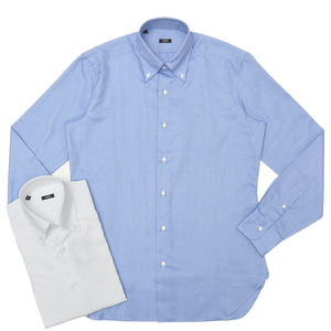 BARBA(バルバ)<br>901 コットンピンオックスソリッドボタンダウンカラーシャツ I/5197/U 11192200022