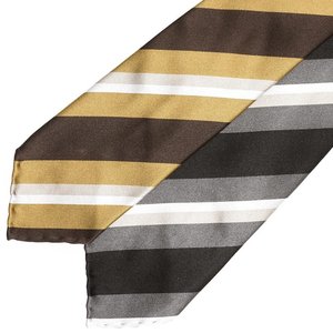 Stefano Cau(ステファノ カウ)<br>シルクサテンストライプスフォデラートタイ 17314/4422B 18221204027