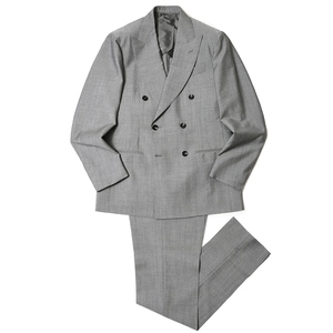 GIANFRANCO BOMMEZZADRI(ジャンフランコ ボメザドリ)<br>ウールメランジトロピカル6B1プリーツダブルスーツ FJ612511+1SK2112 17121201027