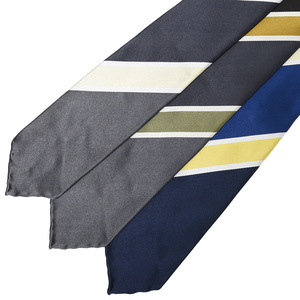 Stefano Cau(ステファノ カウ)<br>シルクサテンシックシンストライプスフォデラートタイ 17339 18221208027