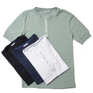 Schiesser(シーサー)<br>オーガニックコットンフライスS/Sヘンリーネックカットソー KARL-HEINZ 12121000113