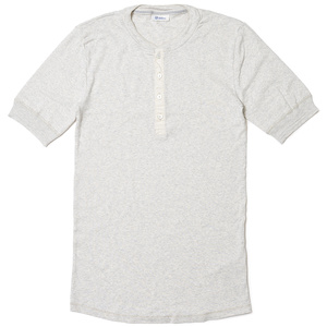 Schiesser(シーサー)<br>メランジコットンフライスS/Sヘンリーネックカットソー KARL-HEINZ 12121002113