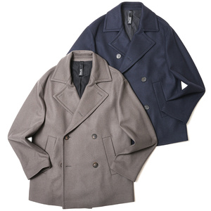 Hevo(イーヴォ)<br>TRANIトラーニ ウールナイロンソフトメルトンピーコート TRAN725 14122006109