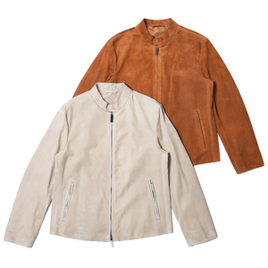 ALTACRUNA(アルタクルーナ)<br>ラムスエードスタンドカラーシングルライダース I2202/83359 14222001059