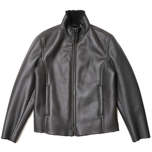 ALTACRUNA(アルタクルーナ)<br>ムートンレザースタンドカラーダブルジップブルゾン I2202/83757 14222000059