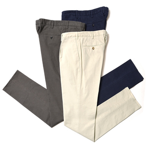 INCOTEX(インコテックス)<br>SLIM FIT ガーメントダイストレッチコットンチノソリッド1プリーツテーパードパンツ 1W0031-4290A 13022200052