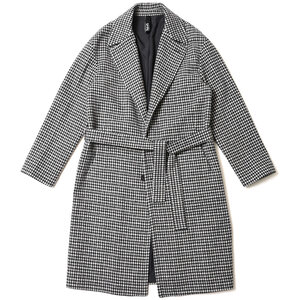 Hevo(イーヴォ)<br>OSTUNIオストゥーニ ウールナイロンライトツィードシェパードチェックベルテッドアルスターコート OSTU737 14126006109