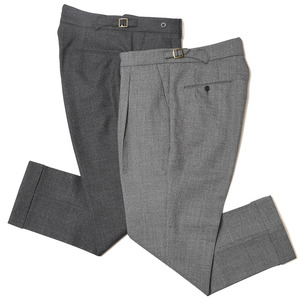 BERWICH(ベルウィッチ)<br>SALUTEサルーテ ウールシャークスキン1プリーツクロップドパンツ MZ1026 13022010039