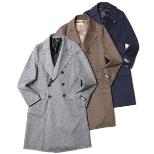 Belvest(ベルベスト)<br>ダブルフェイスウールカシミアフランネルソリッドダブルチェスターフィールドコート PT11DBA-9514 14122201020