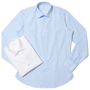 FRAY(フライ)<br>CARLO RIVAカルロリーバ コットンブロードソリッドセミワイドカラーシャツ(ソフト芯) BYRON/1215 11122202178