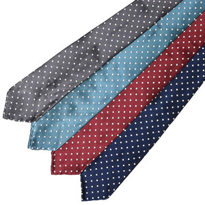 Stefano Cau(ステファノ カウ)<br>シルクサテンドットジャガードスフォデラートタイ 16680 18231203027