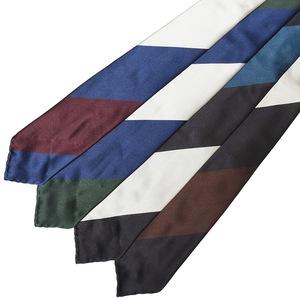 Stefano Cau(ステファノ カウ)<br>シルクサテンブロックストライプスフォデラートタイ 16685 18231200027