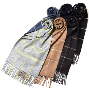 PIACENZA(ピアチェンツァ)<br>シルクカシミアウインドーペーンマフラー YORK/83495 18322201025