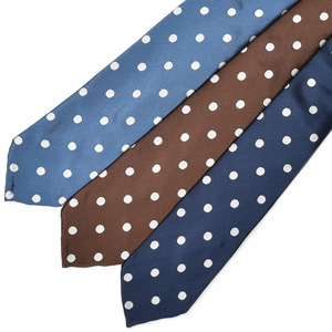 Stefano Cau(ステファノ カウ)<br>シルクツイルポルカドットスフォデラートタイ MF2216 18241200027