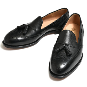 Crockett&Jones(クロケットアンドジョーンズ)<br>LICHFIELD2リッチフィールド2 グレインレザーウィングチップタッセルスリッポン 15041001048