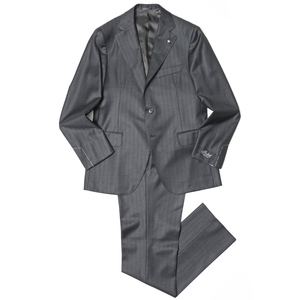 Belvest(ベルベスト)<br>SUPER110'sウールオルタネイトストライプ3B1プリーツスーツ A305S-11931/GJ 17146201020