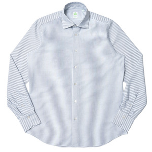 Finamore(フィナモレ)<br>LUIGIルイジ/BALIバーリ コットンピンオックスロンドンストライプワイドカラーシャツ P5038 11051003039