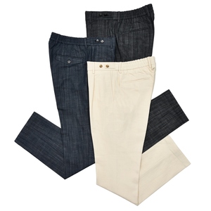 BERWICH(ベルウィッチ)<br>BERTOベルト ストレッチデニム1プリーツバックシャーリングテーパードパンツ UBULL01 13052002039