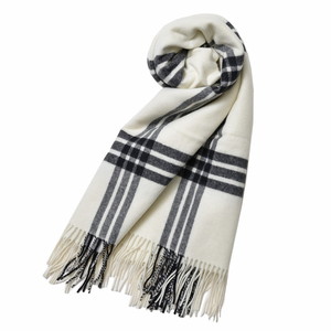 THROW(スロー)<br>ALICE ウールカシミアダブルクロスビッグチェックストール S17 18312402174