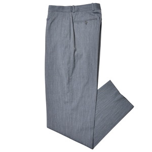 BERNARD ZINS(ベルナール ザンス)<br>WALLIS ポリエステルウールリネンメランジ1インプリーツワイドパンツ 90078 13021402082